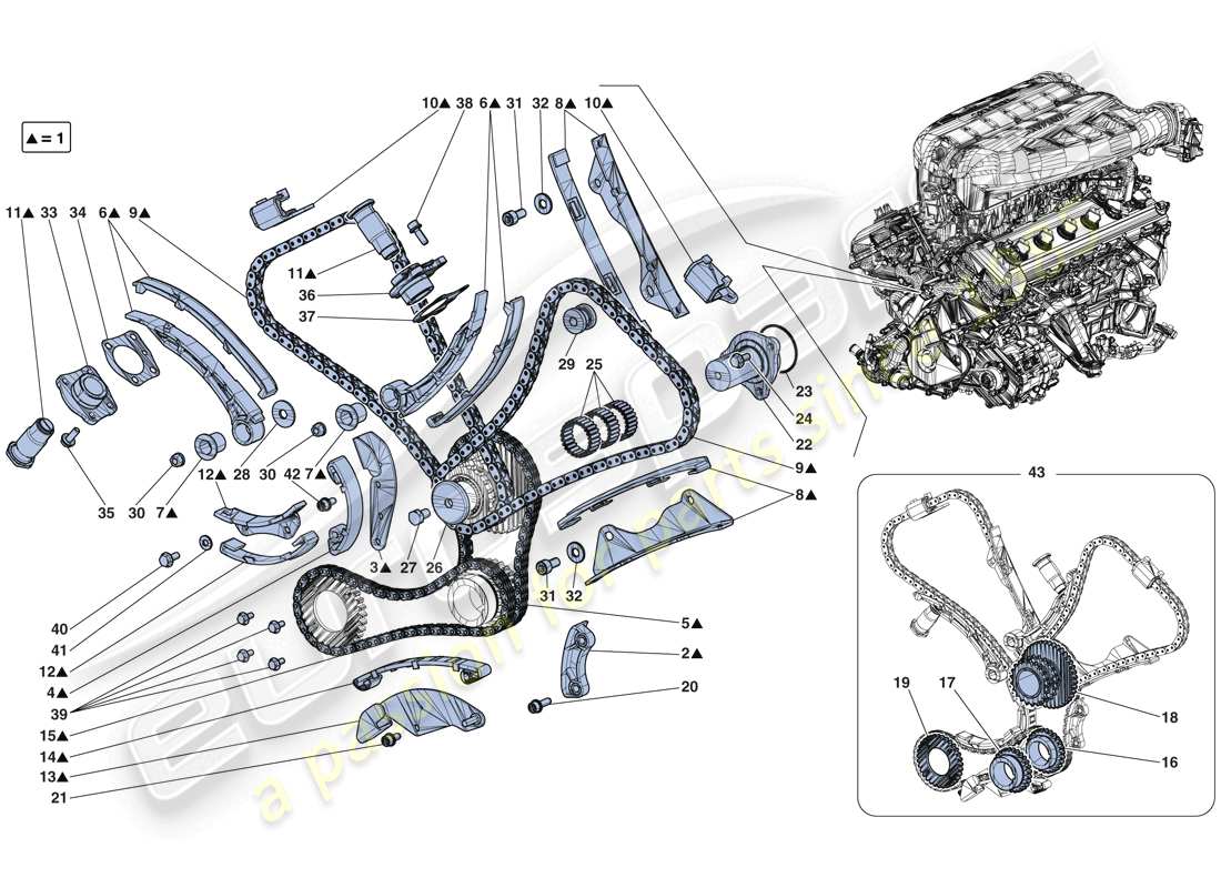 a part diagram from the ferrari laferrari parts catalogue