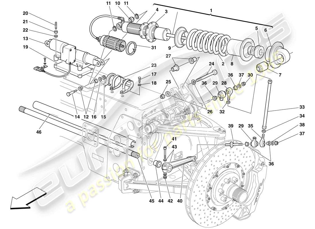 a part diagram from the maserati mc12 parts catalogue