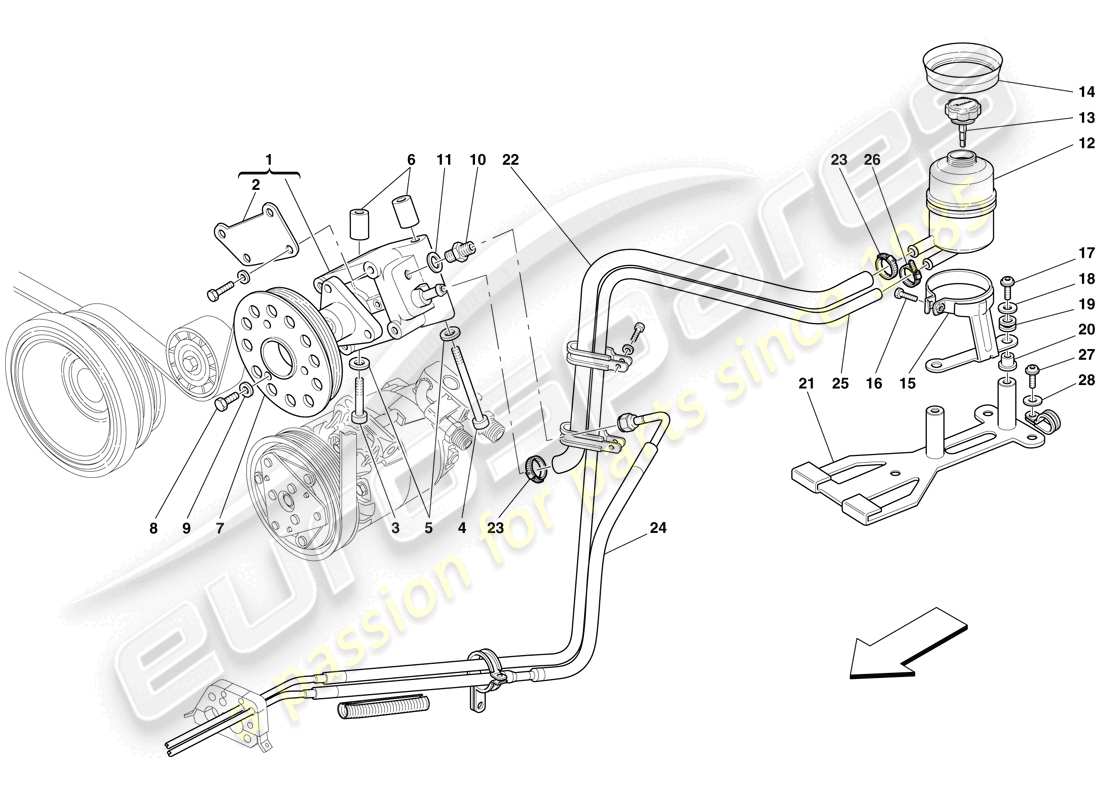 a part diagram from the maserati mc12 parts catalogue