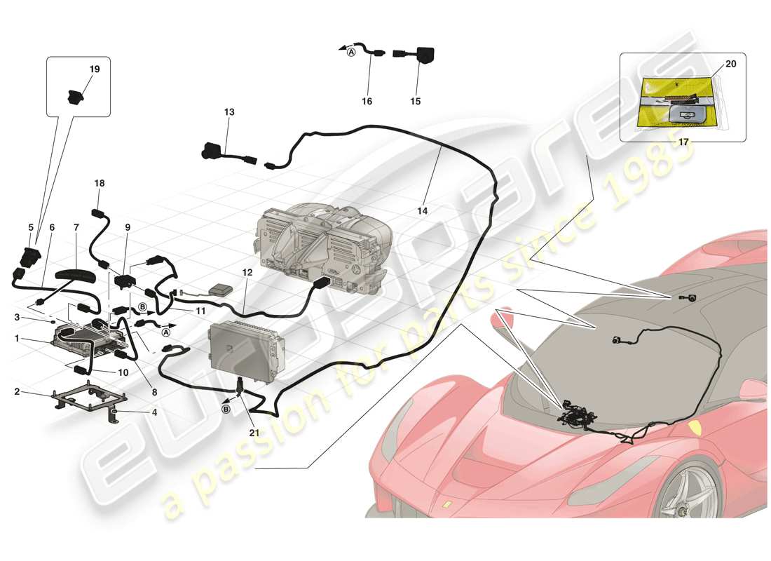 a part diagram from the ferrari laferrari parts catalogue