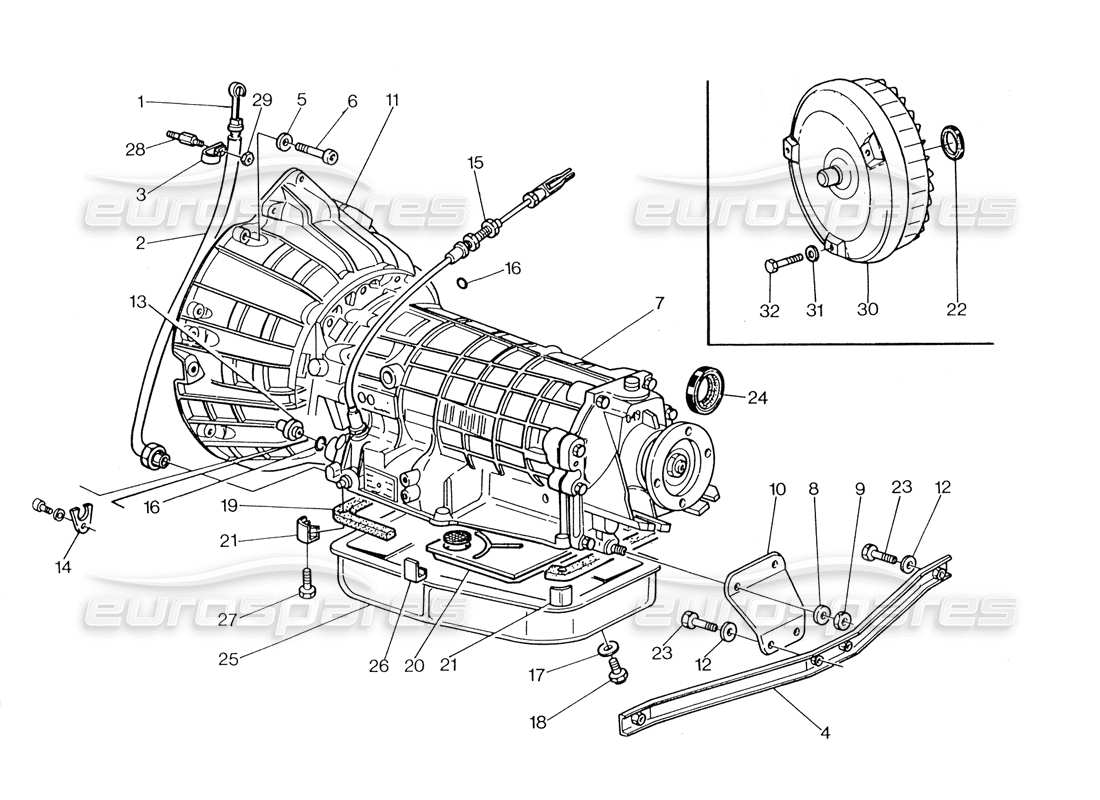 a part diagram from the maserati biturbo spider parts catalogue