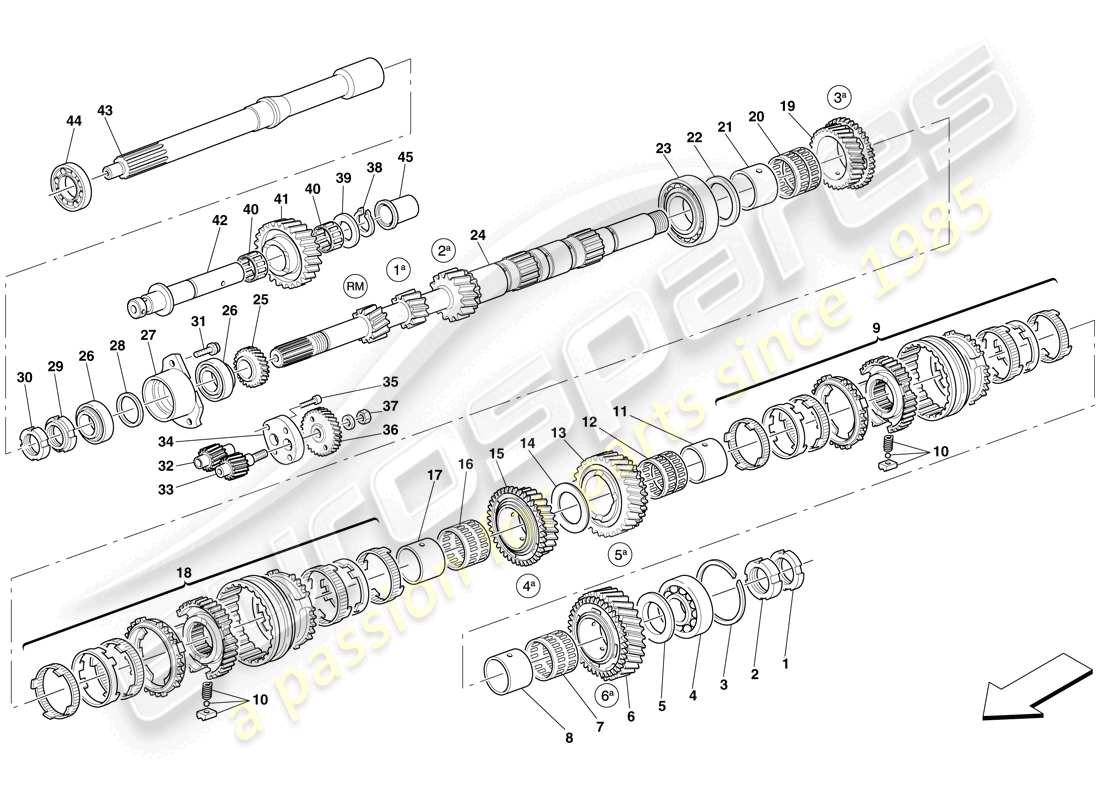 a part diagram from the maserati mc12 parts catalogue