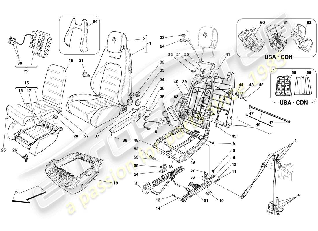 a part diagram from the ferrari 430 parts catalogue