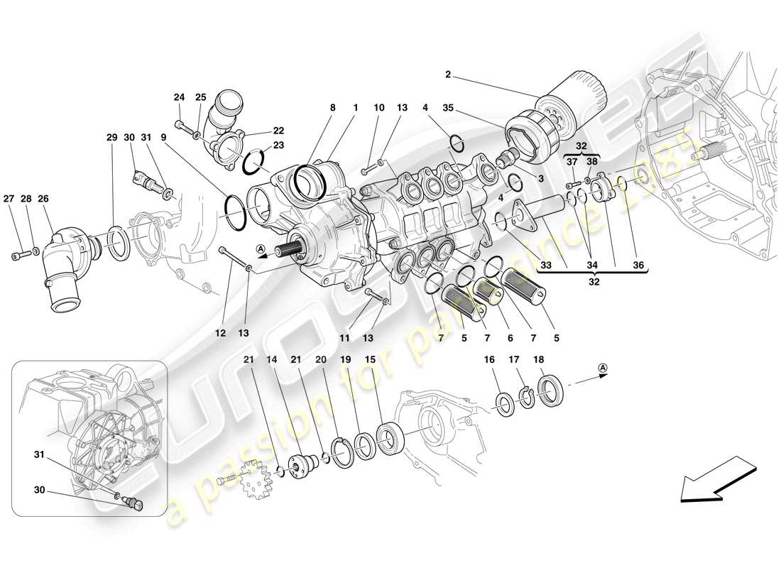 a part diagram from the ferrari 430 parts catalogue