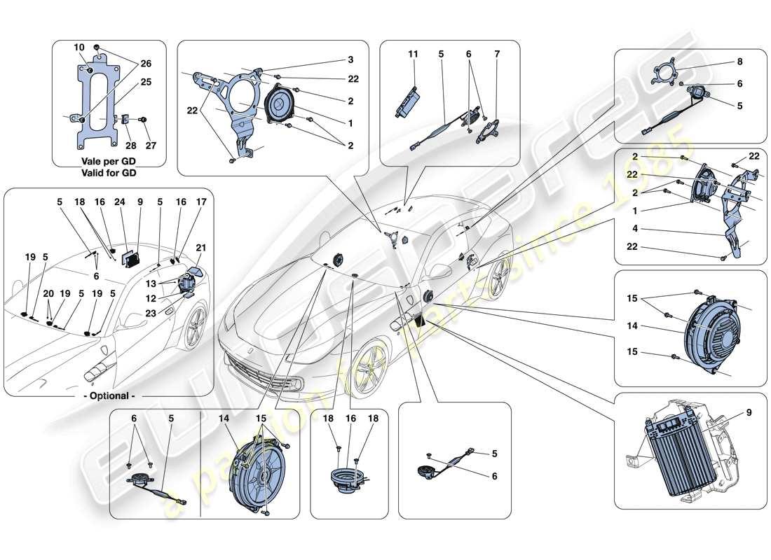 a part diagram from the ferrari gtc4 parts catalogue