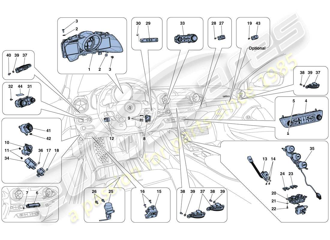 a part diagram from the ferrari 812 parts catalogue