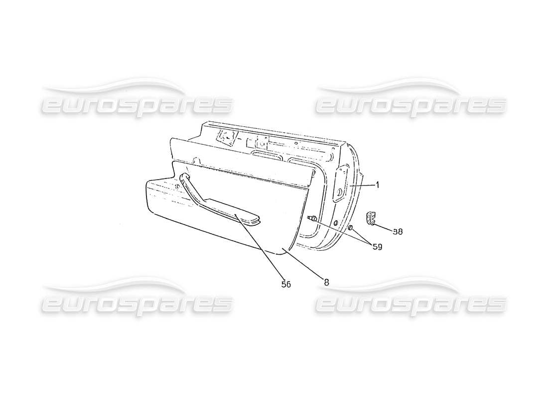 a part diagram from the ferrari 330 gtc / 365 gtc (coachwork) parts catalogue