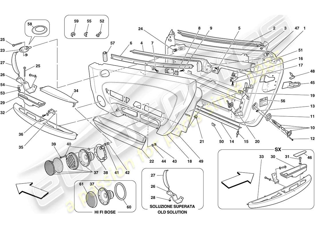 a part diagram from the ferrari 430 parts catalogue