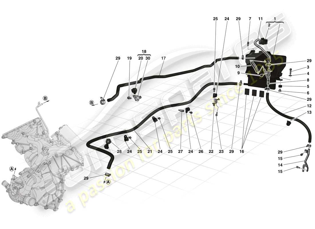 a part diagram from the ferrari laferrari parts catalogue