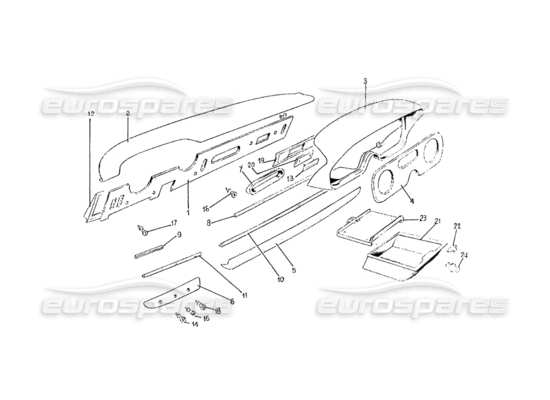 a part diagram from the ferrari 275 (pininfarina coachwork) parts catalogue
