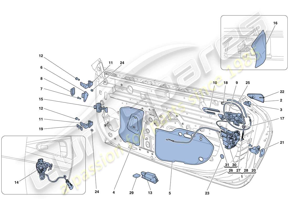 a part diagram from the ferrari 458 italia (rhd) parts catalogue