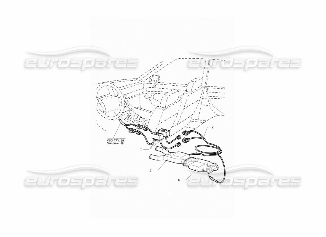 a part diagram from the maserati quattroporte (1996-2001) parts catalogue