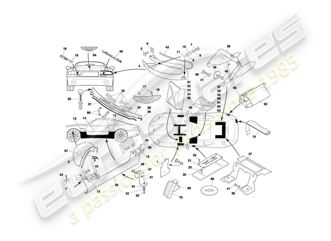 part diagram containing part number 701025