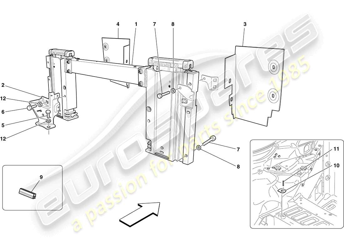 a part diagram from the ferrari california (rhd) parts catalogue