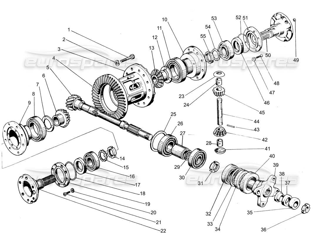 a part diagram from the lamborghini espada parts catalogue