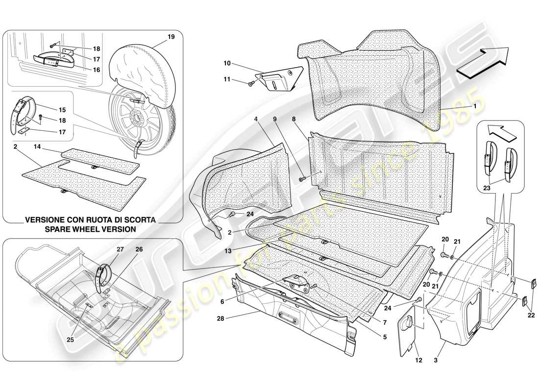 a part diagram from the ferrari 599 gto (rhd) parts catalogue