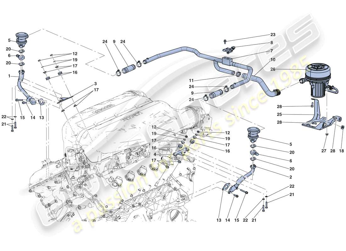 a part diagram from the ferrari laferrari parts catalogue