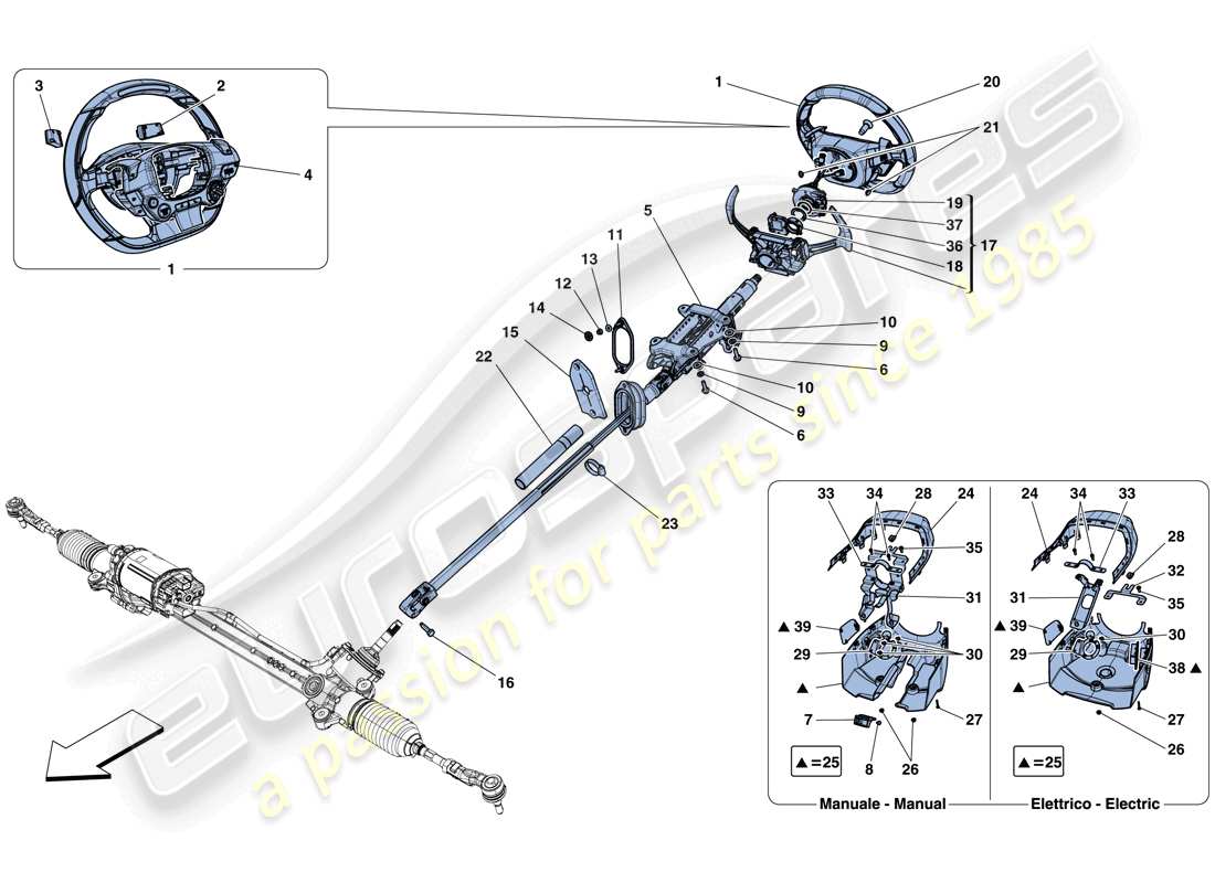 a part diagram from the ferrari 812 superfast (europe) parts catalogue