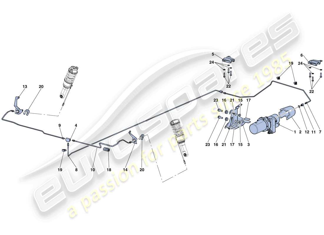 a part diagram from the ferrari laferrari aperta (usa) parts catalogue