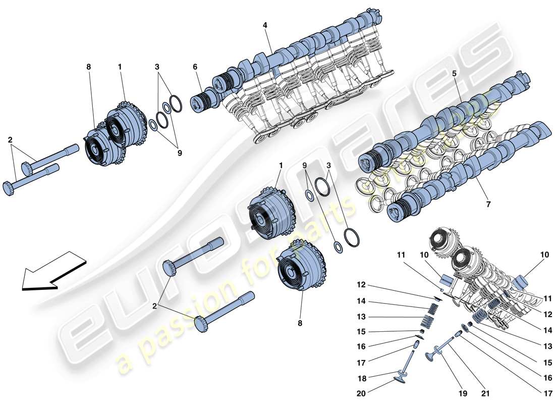 a part diagram from the ferrari 458 parts catalogue