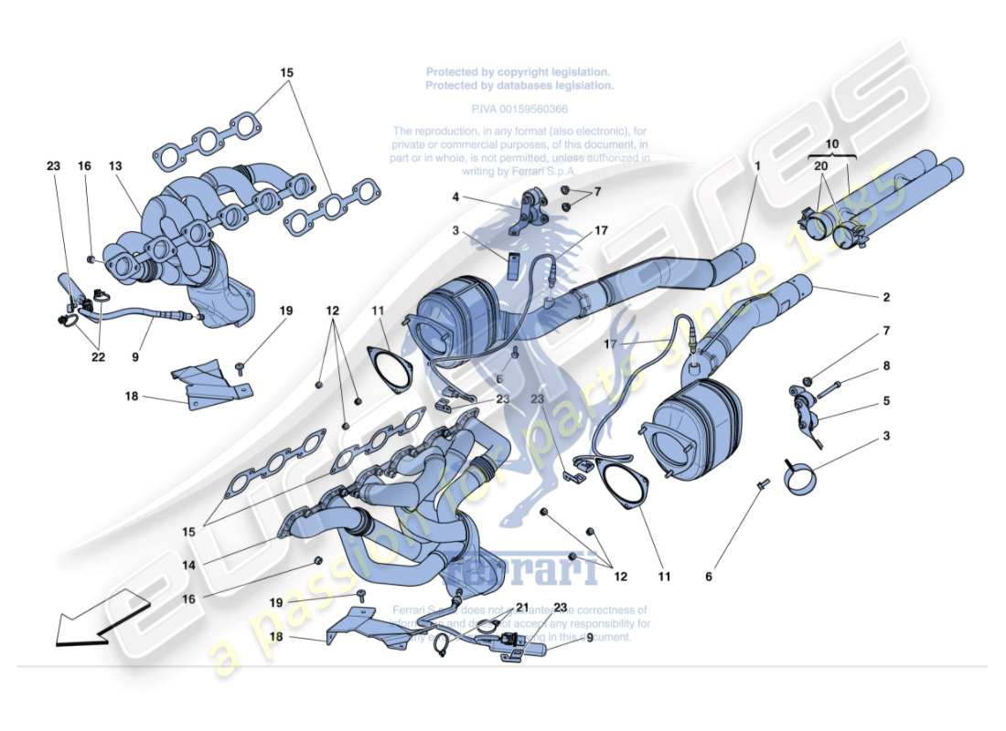 a part diagram from the ferrari gtc4 parts catalogue