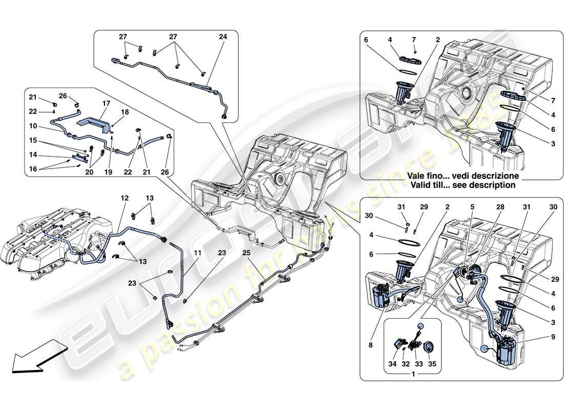 a part diagram from the ferrari ff (usa) parts catalogue