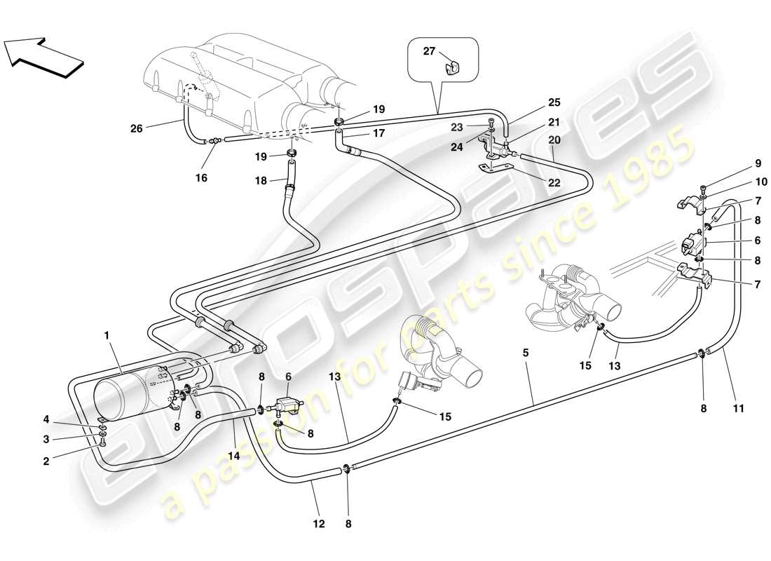 a part diagram from the ferrari 430 parts catalogue