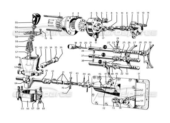 a part diagram from the ferrari 275 gtb/gts 2 cam parts catalogue