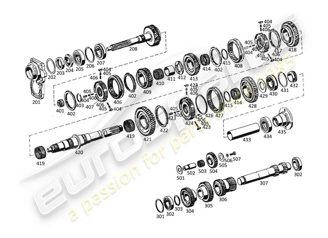 VIEW PARTS DIAGRAMS FROM THE MASERATI KYALAMI PARTS CATALOGUE a part diagram from the maserati kyalami parts catalogue