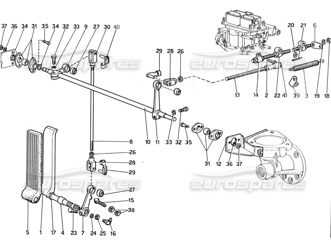 a part diagram from the ferrari 365 gtb4 daytona (1969) parts catalogue