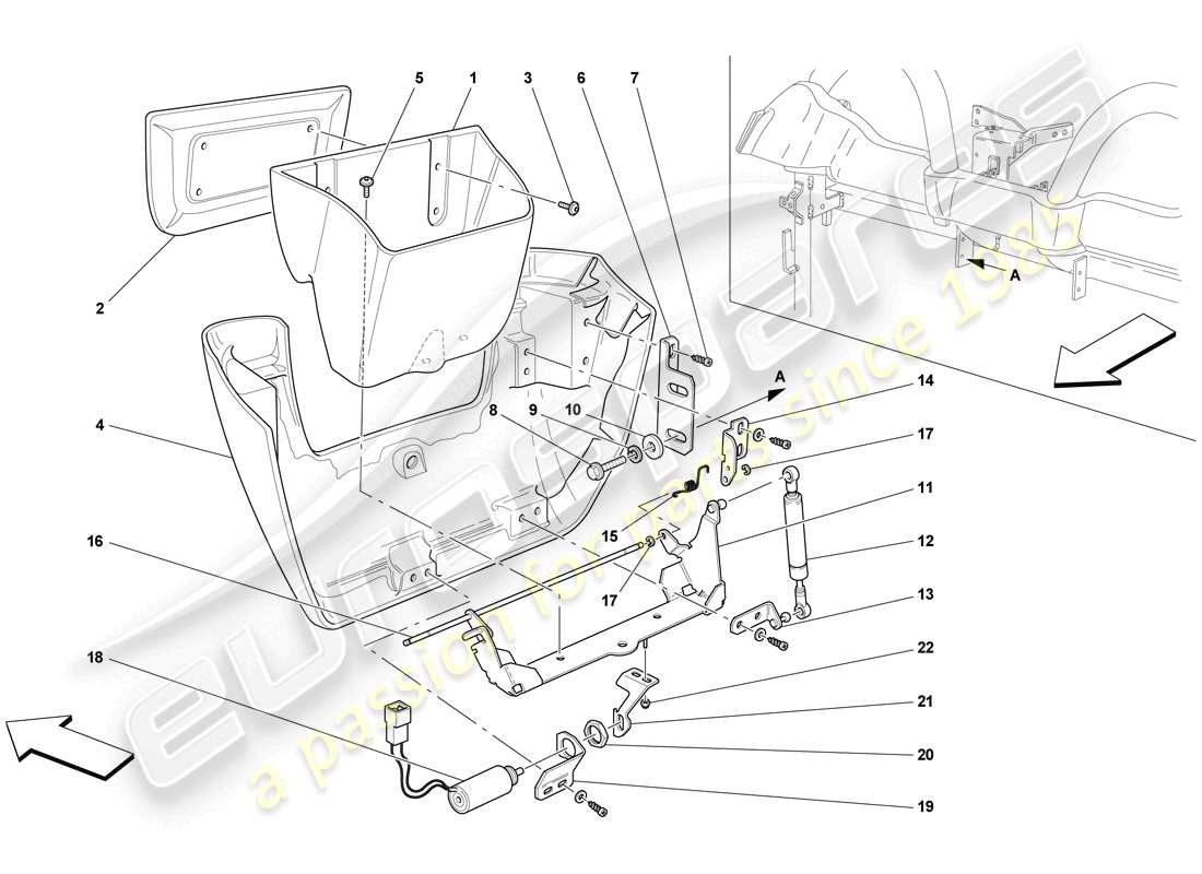 ferrari f430 scuderia spider 16m (europe) rear oddments compartment parts diagram