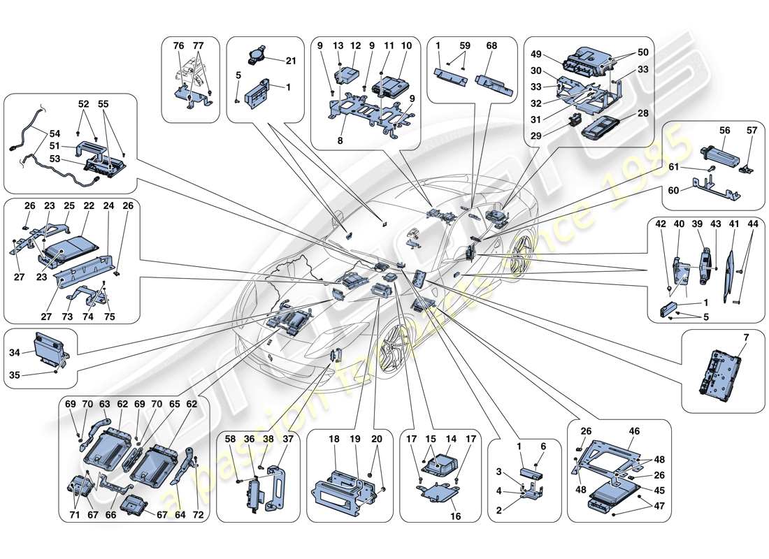 ferrari 812 superfast (europe) vehicle ecus parts diagram