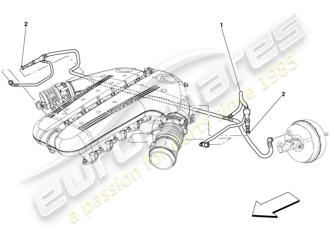 ferrari 599 gto (rhd) power steering system part diagram