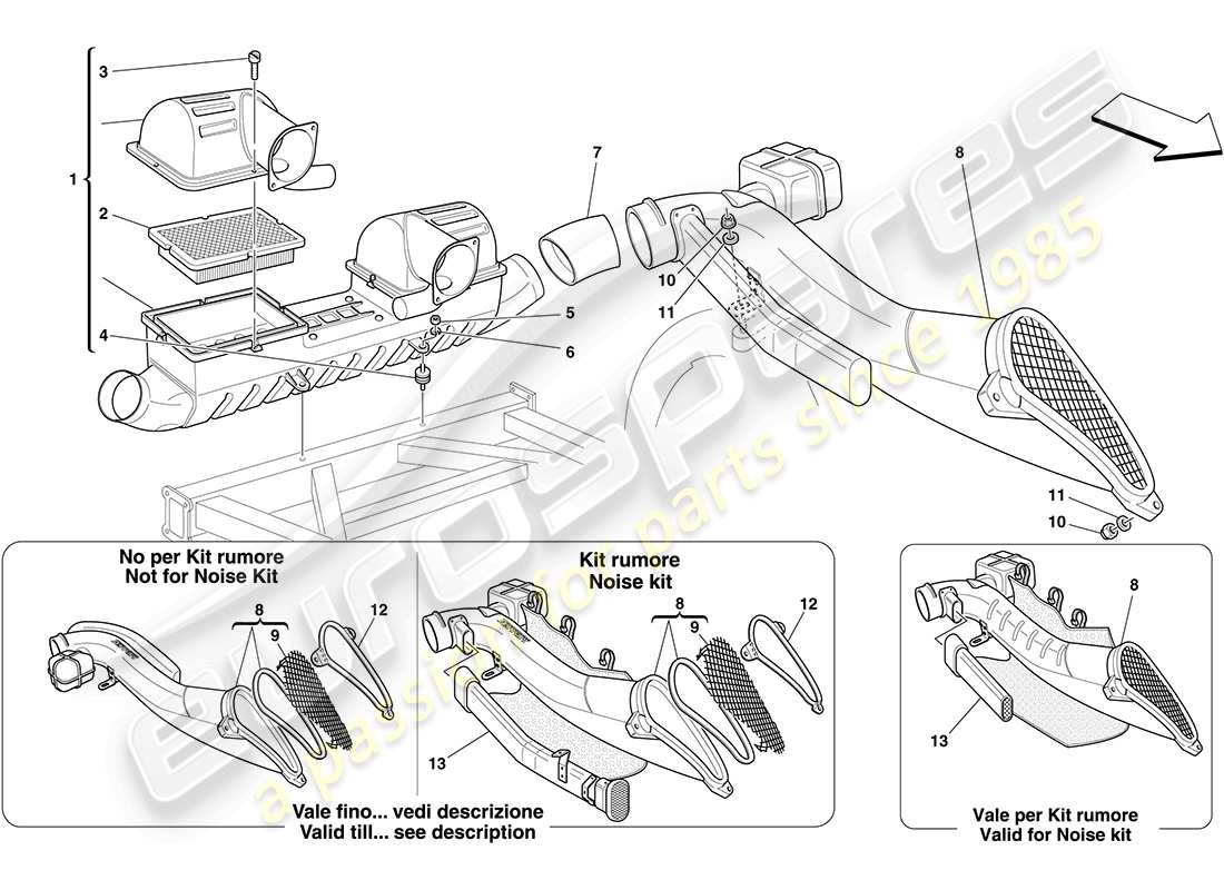 ferrari f430 coupe (europe) air intake part diagram