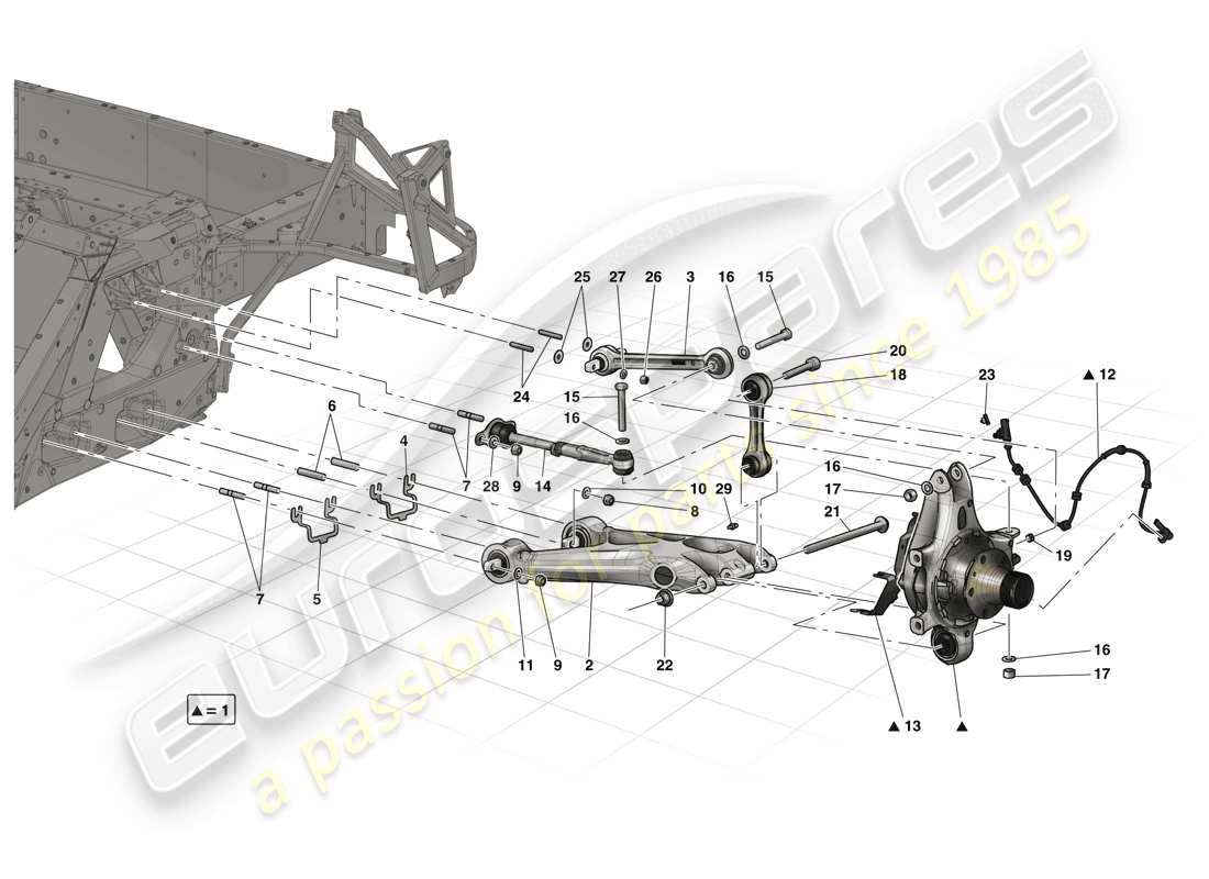 ferrari laferrari (usa) rear suspension - arms part diagram