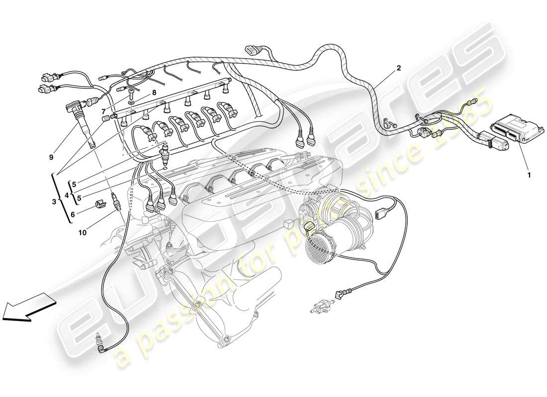 ferrari 599 gtb fiorano (europe) injection - ignition system part diagram