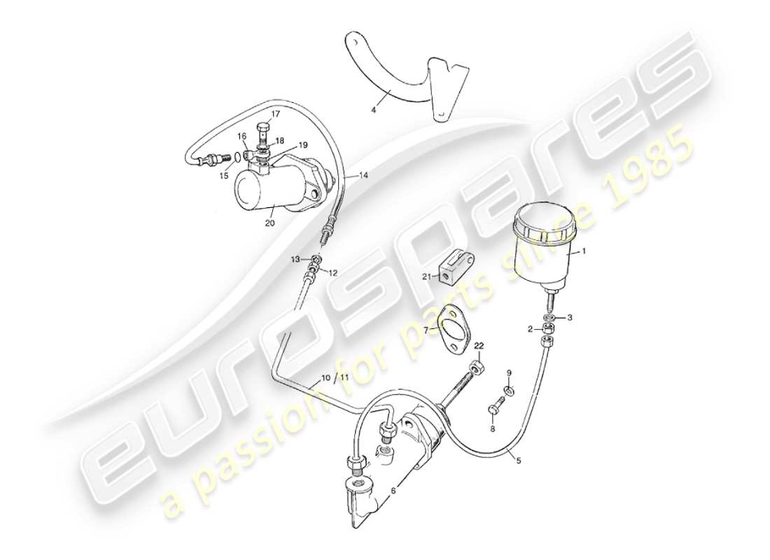 aston martin v8 virage (1999) clutch hydraulics part diagram