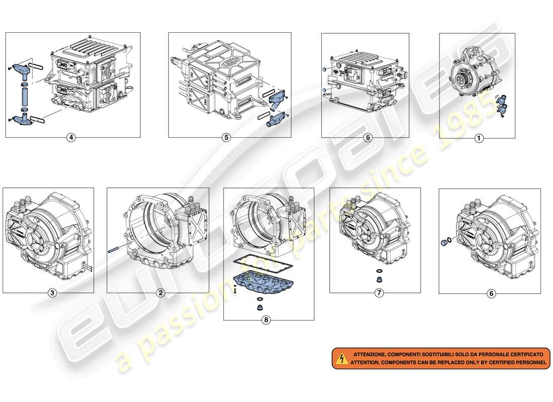 ferrari laferrari aperta (europe) inverter-me1-me2 repair kit parts diagram