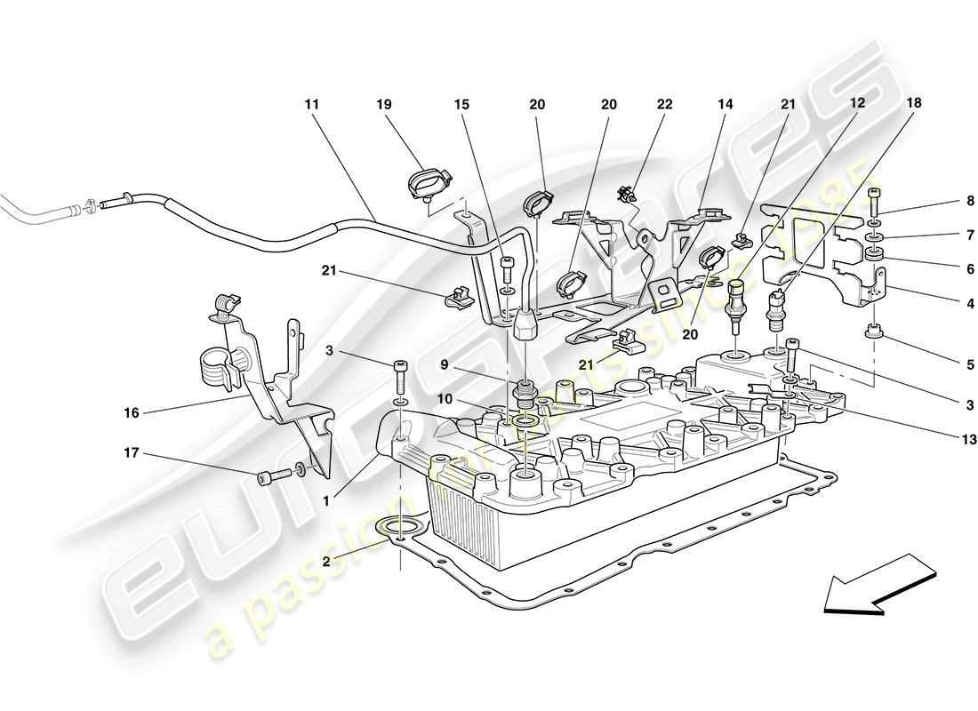 ferrari california (europe) heat exchanger part diagram