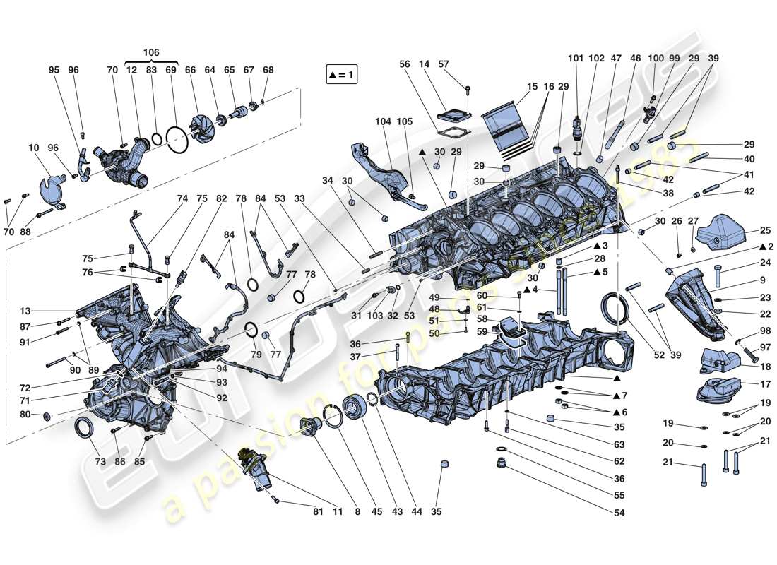 ferrari laferrari aperta (europe) crankcase part diagram