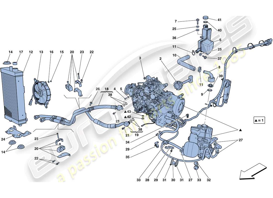 ferrari ff (rhd) ptu system part diagram