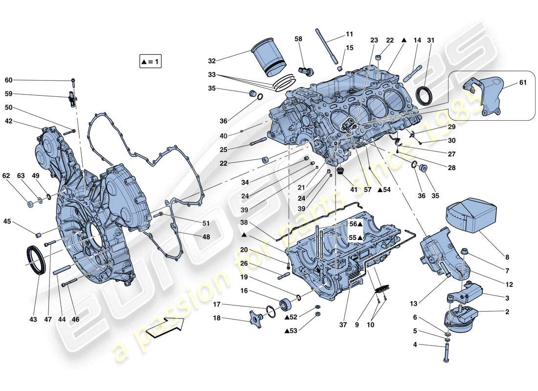 ferrari gtc4 lusso t (europe) crankcase part diagram