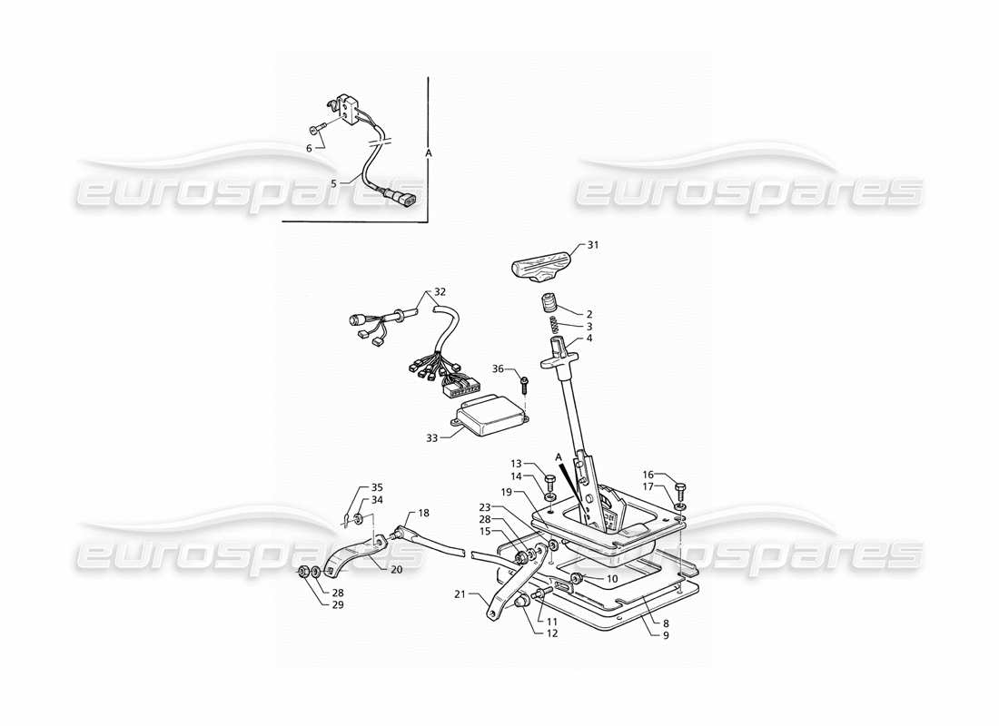 a part diagram from the maserati quattroporte (1996-2001) parts catalogue