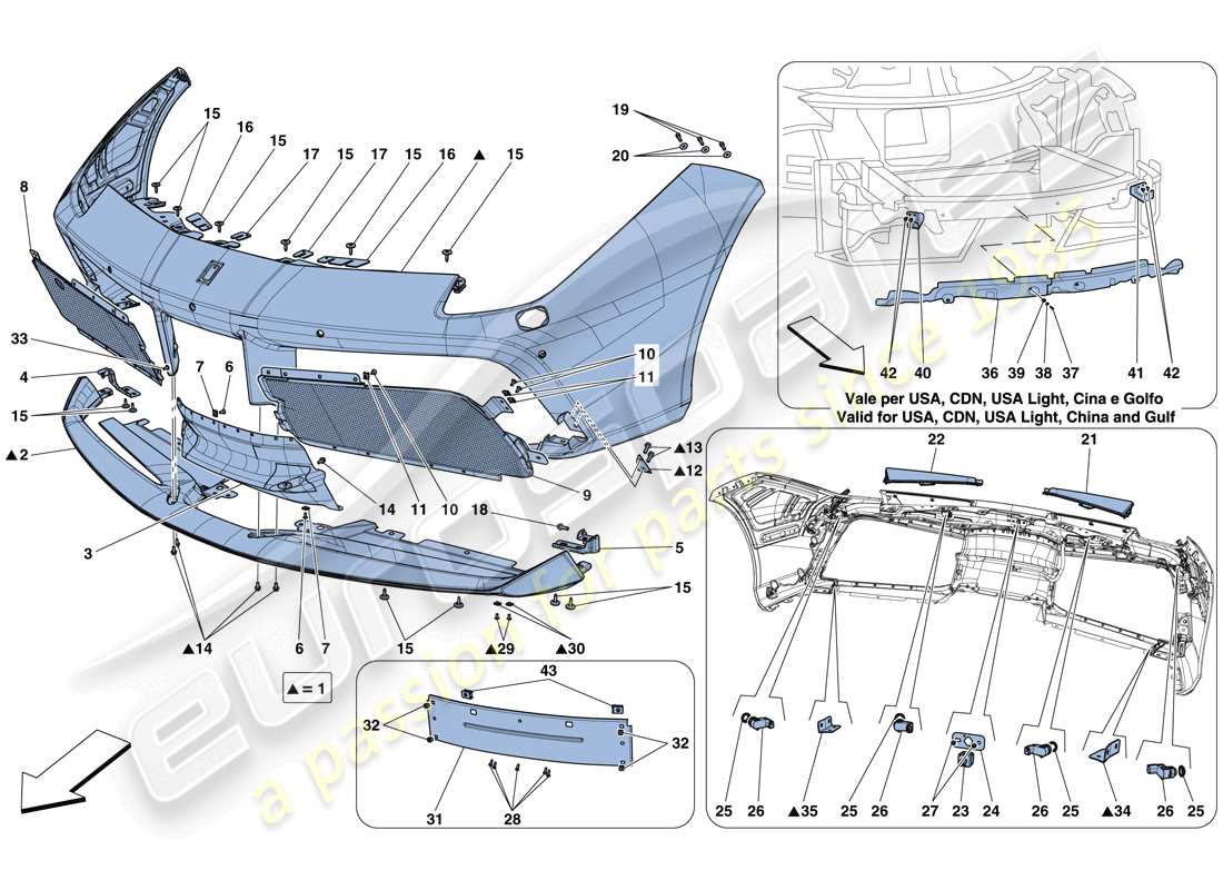 a part diagram from the ferrari 488 parts catalogue