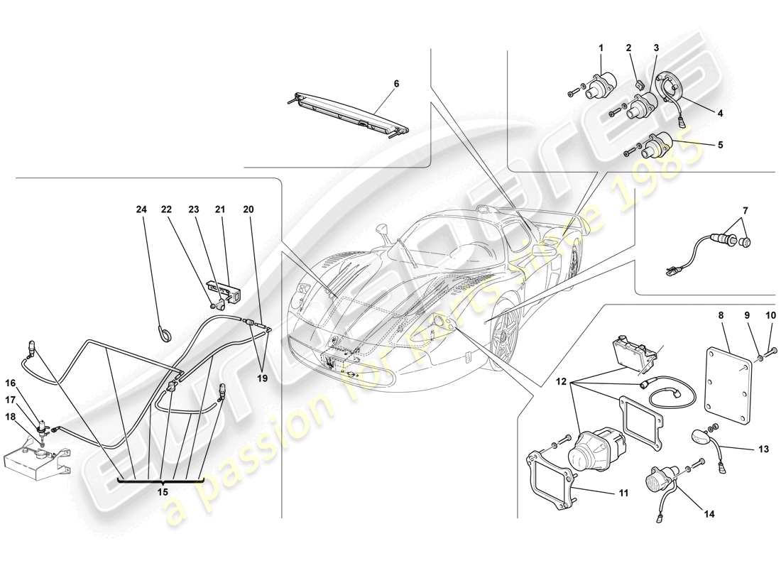 a part diagram from the maserati mc12 parts catalogue