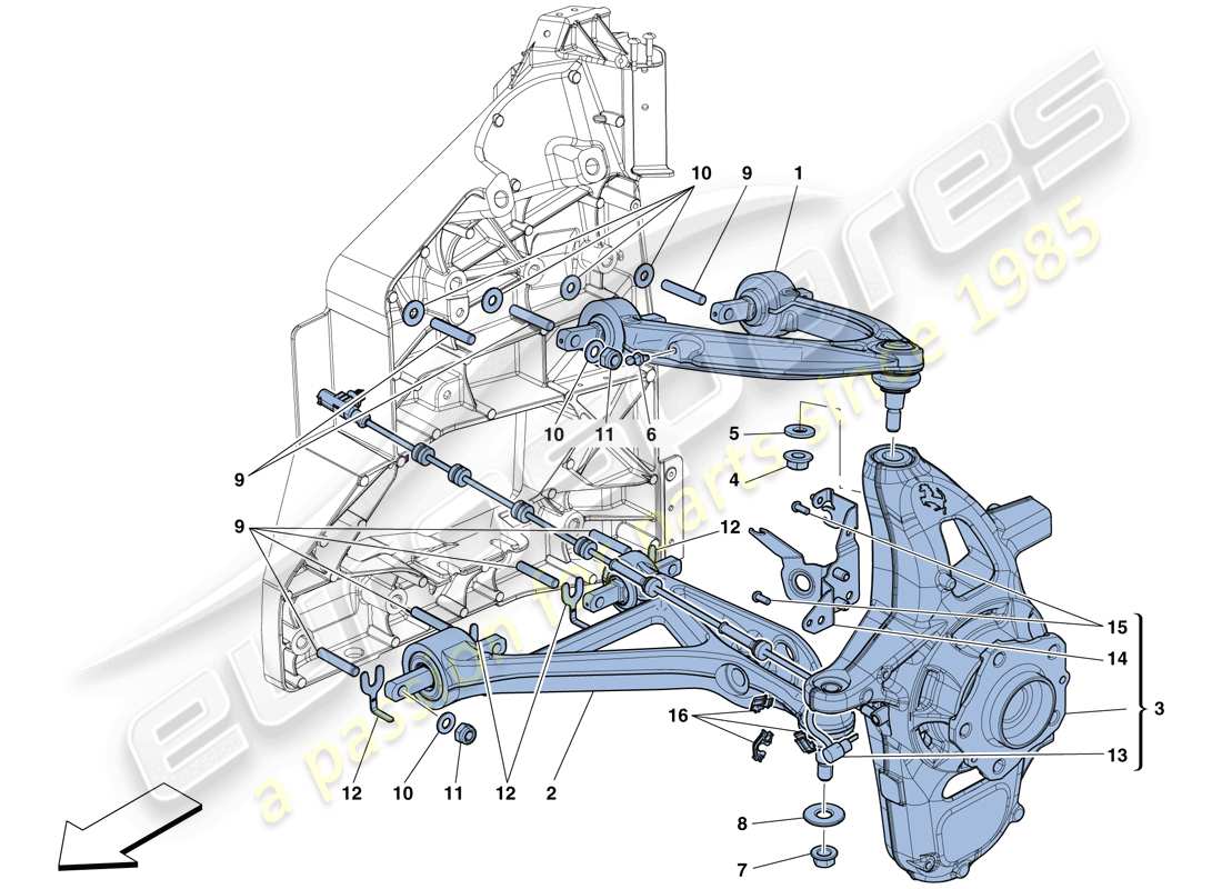 a part diagram from the ferrari 488 spider (rhd) parts catalogue