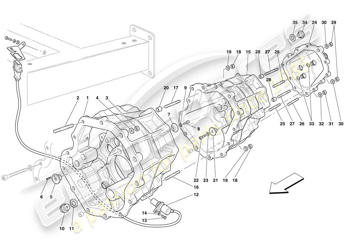 a part diagram from the maserati mc12 parts catalogue