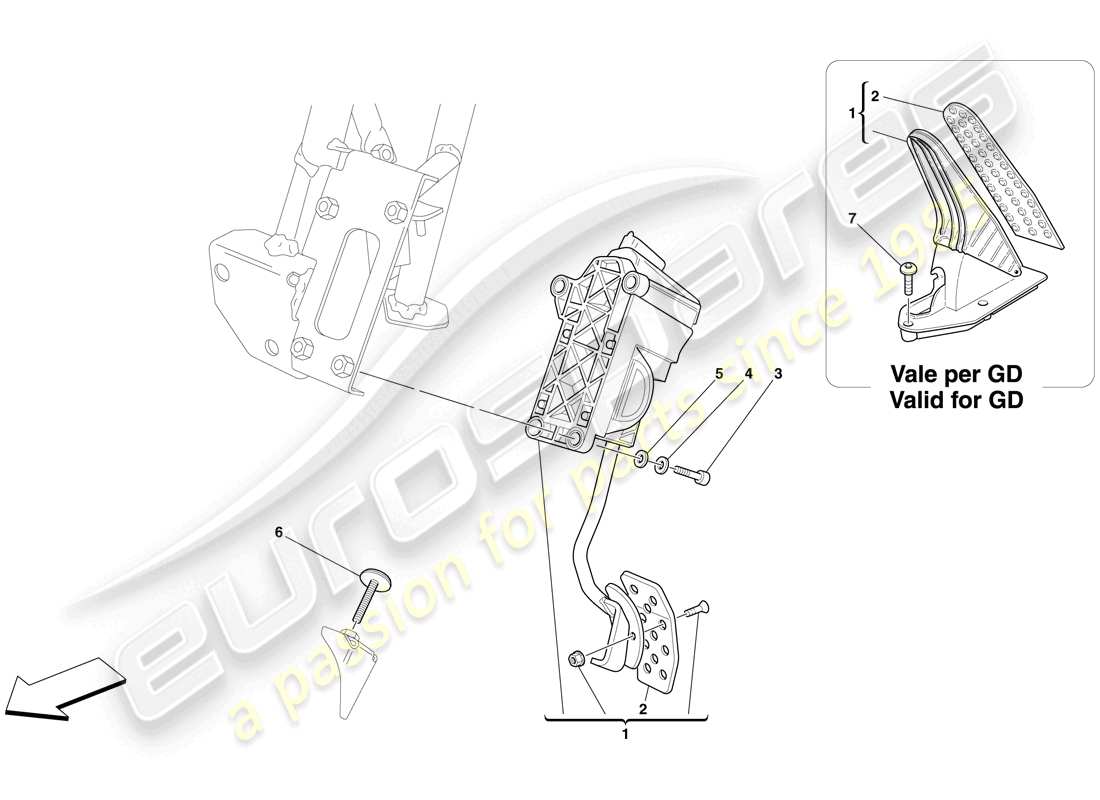 a part diagram from the ferrari 599 parts catalogue