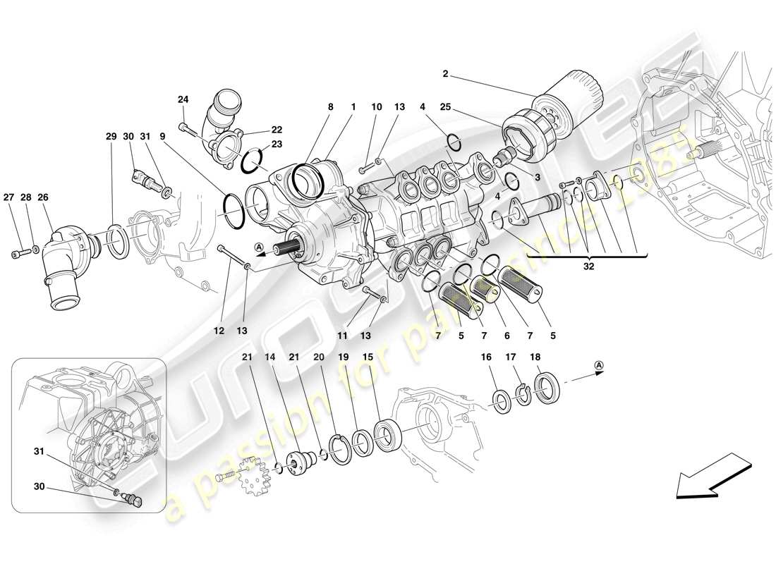 a part diagram from the ferrari 430 parts catalogue