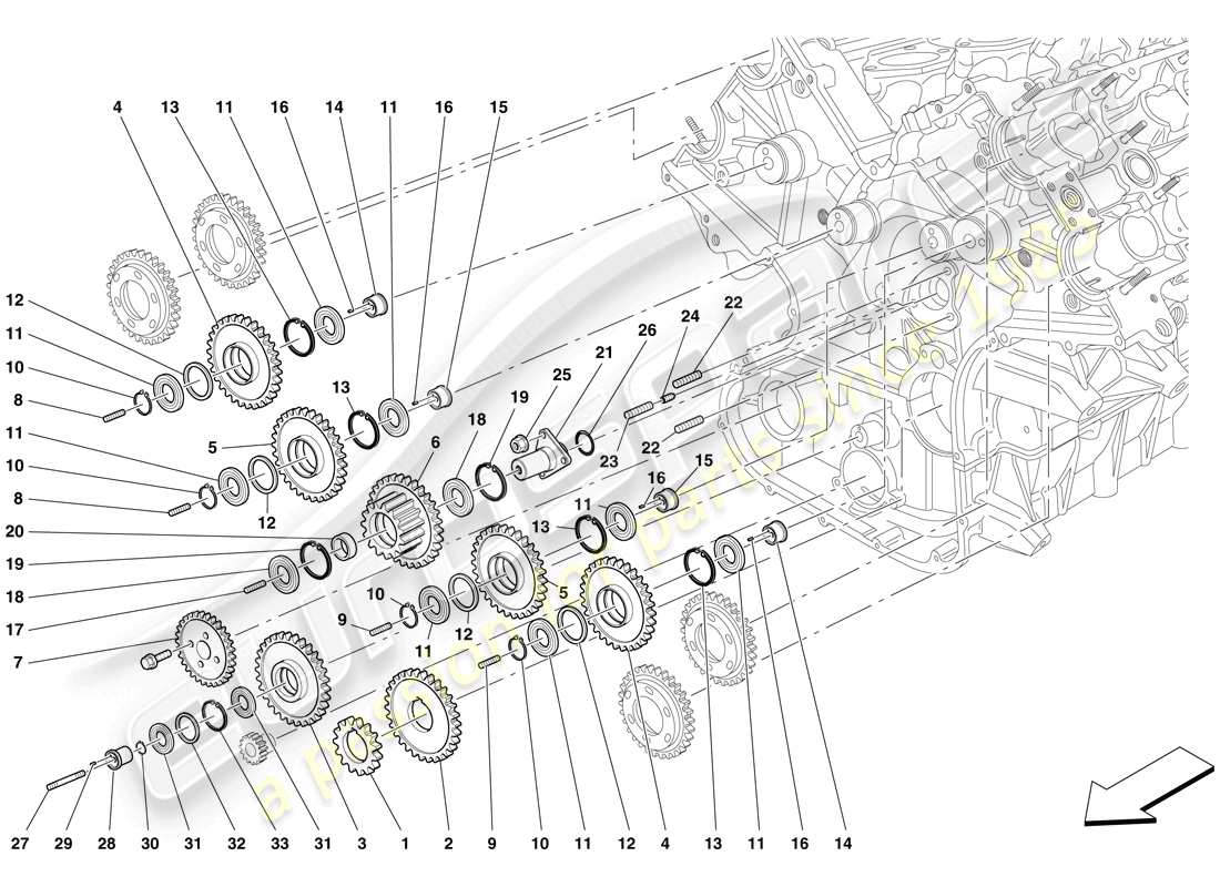 a part diagram from the maserati mc12 parts catalogue